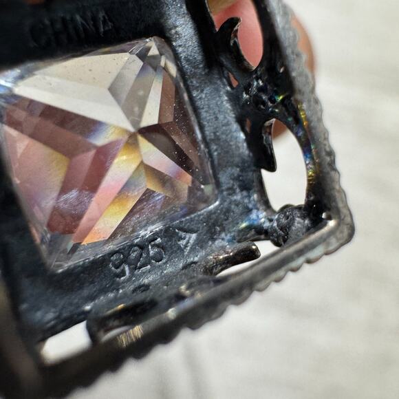 Vintage Silpada 925 Sterling Silver Necklace Uptown Pendant Ring Earrings Set - Picture 3 of 11